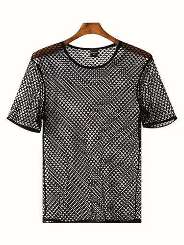 Men fishnet short sleeve - fishnet,
